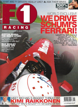F1 RACING 2002 NOV - SENNA STORY, MOSLEY,BRUNDELL, RAIKKONEN,RICARD, ALBORENTO